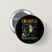 Awareness Assemblée Neurodiversity Man Wo Ronde Button 5,7 Cm (Voorkant /achterkant)