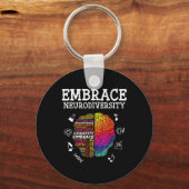 Awareness Assemblée Neurodiversity Man Wo Sleutelhanger (Voorkant)