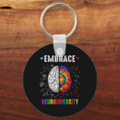 Awareness Assemblée Neurodiversity Man Wo Sleutelhanger (Voorkant)