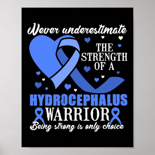 Awareness Blue Ribbon Ondersteuning Poster (Voorkant)