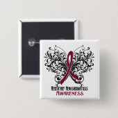 Awareness Butterfly Hereditary Hemochromatosis Vierkante Button 5,1 Cm (Voorkant /achterkant)
