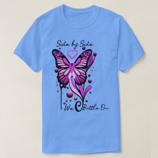 Awareness Butterfly Pink Ribbon T-shirt (Design voorkant)
