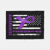 Awareness Day USA Amerikaanse vlag Overdose Awaren Fleece Deken (Voorkant (Horizontaal))