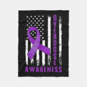 Awareness Day USA Amerikaanse vlag Overdose Awaren Fleece Deken (Voorkant)