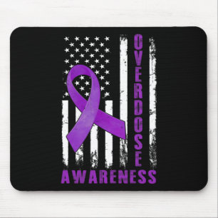 Awareness Day USA Amerikaanse vlag Overdose Awaren Muismat