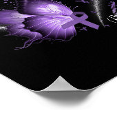 Awareness Day Warrior Survivor Butterfly Heart Poster (Hoek)