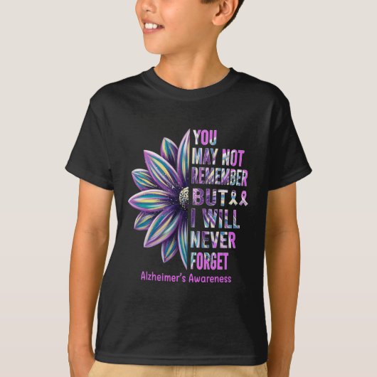 Awareness Flower Remember Never Vergeet Gift' T-shirt (Voorkant)