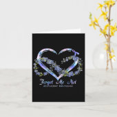 Awareness Forget Me Not Oneindigheid Hart Kaart (Gele Bloem)