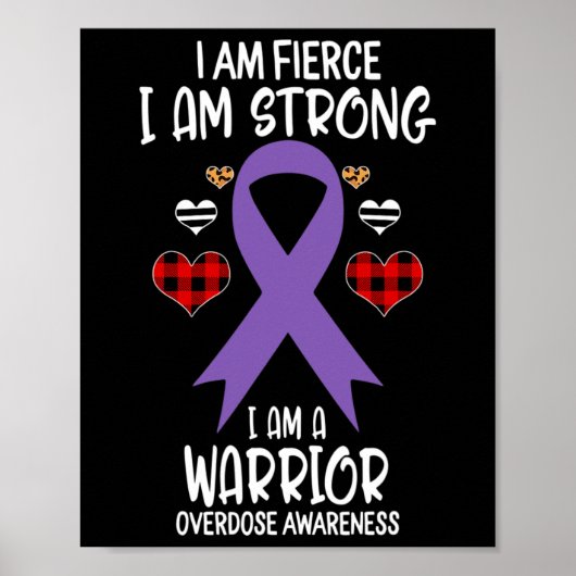 Awareness Lint Ik ben fel sterke krijger Leopar Poster (Voorkant)