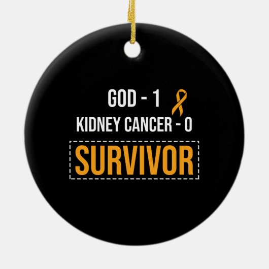 Awareness Lint Nierkanker Keramisch Ornament (Achterkant)