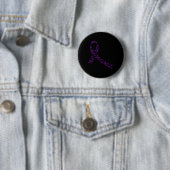 Awareness lint Paarse drugsverslaving herstel Ronde Button 5,7 Cm (In situ)