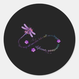 Awareness Maand 2022 Dragonfly Onthoud Vrouwen Man Ronde Sticker