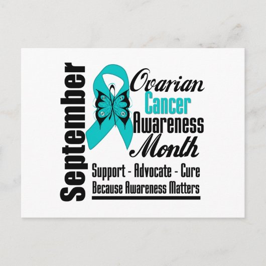 AWARENESS Maand Butterfly Ribbon Briefkaart (Voorkant)