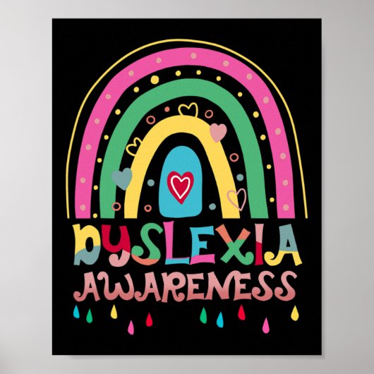 Awareness Maand Regenboog Boho Lief Grafisch Poster (Voorkant)
