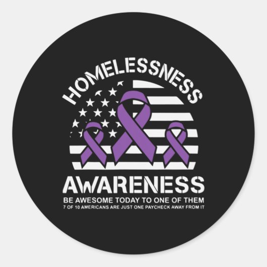 Awareness Maand USA Vlag Ronde Sticker (Voorkant)