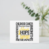 AWARENESS maandelijkse TRIBUTIE voor kinderkanker Briefkaart (Staand voorkant)