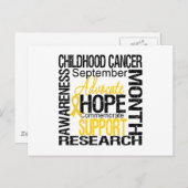 AWARENESS maandelijkse TRIBUTIE voor kinderkanker Briefkaart (Voorkant / Achterkant)