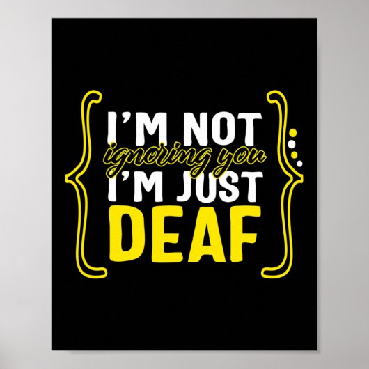 Awareness Month ASL Taalondersteuning niet negeren Poster (Voorkant)