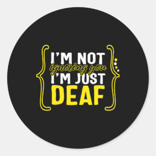 Awareness Month ASL Taalondersteuning niet negeren Ronde Sticker