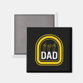 Awareness Month Dad ASL Vaderdag Gift Trendy D Magneet (Voorkant / Achterkant)