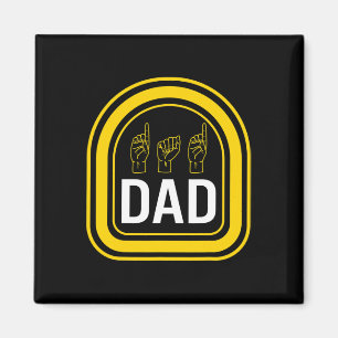 Awareness Month Dad ASL Vaderdag Gift Trendy D Magneet