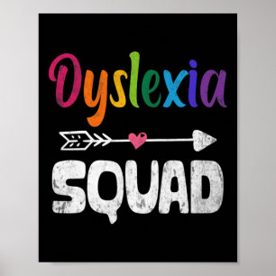 Awareness Month Dyslexie Leraar Therapeut Poster