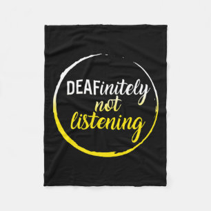 Awareness Month zeker niet luisteren ASL Lang Fleece Deken