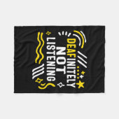 Awareness Month zeker niet luisteren ASL Lang Fleece Deken (Voorkant (Horizontaal))