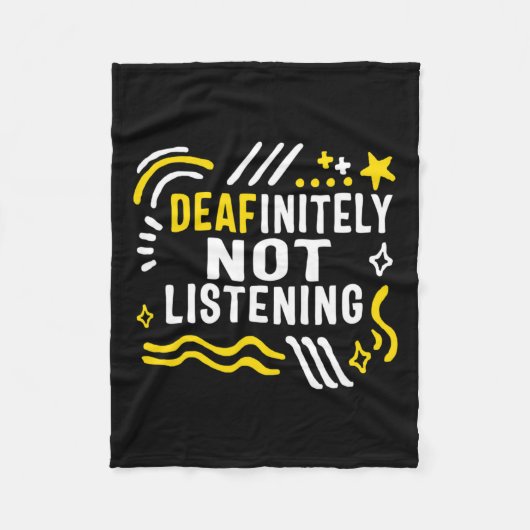 Awareness Month zeker niet luisteren ASL Lang Fleece Deken (Voorkant)