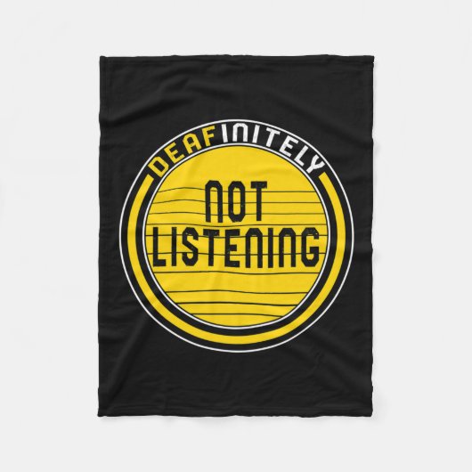 Awareness Month zeker niet luisteren ASL Lang Fleece Deken (Voorkant)