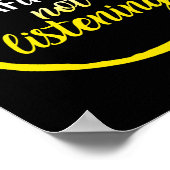 Awareness Month zeker niet luisteren ASL Lang Poster (Hoek)