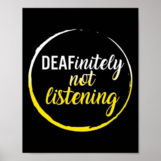 Awareness Month zeker niet luisteren ASL Lang Poster (Voorkant)