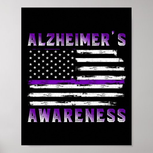 Awareness Paarse lint Het einde van Heimers Poster (Voorkant)