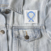Awareness Ribbon Angel Pin Vierkante Button 5,1 Cm (In situ)