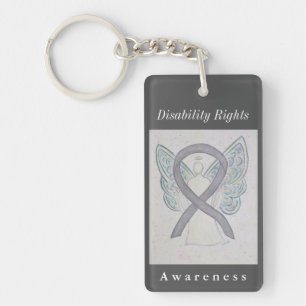 Awareness Ribbon Angel Sleutelhanger over invalidi