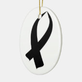 Awareness Ribbon Black Keramisch Ornament (Links)