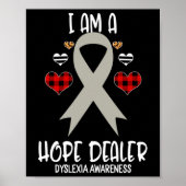 Awareness Ribbon Ik ben een hoopdealer Leopard Chr Poster (Voorkant)