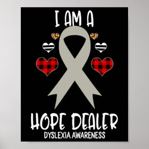 Awareness Ribbon Ik ben een hoopdealer Leopard Chr Poster