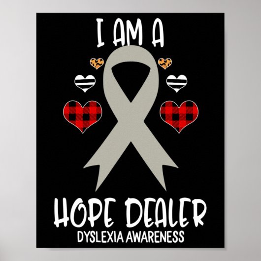Awareness Ribbon Ik ben een hoopdealer Leopard Chr Poster (Voorkant)