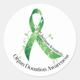 Awareness Ribbon Organ Donation Awareness Ronde Sticker