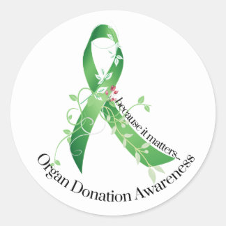 Awareness Ribbon Organ Donation Awareness Ronde Sticker