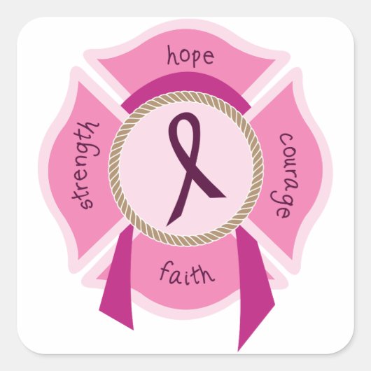 Awareness Ribbon Vierkante Sticker (Voorkant)