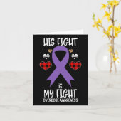 Awareness Ribbon Zijn gevecht is mijn gevecht Warr Kaart (Gele Bloem)