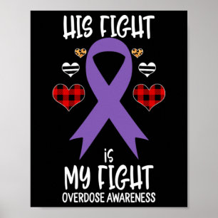 Awareness Ribbon Zijn gevecht is mijn gevecht Warr Poster