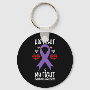 Awareness Ribbon Zijn gevecht is mijn gevecht Warr Sleutelhanger