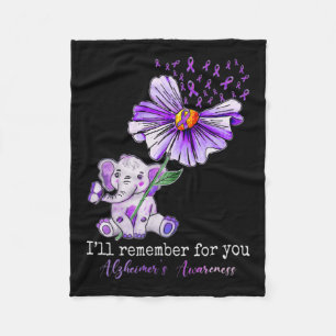 Awareness Schattige Olifant Ik Zal Voor Jou Herinn Fleece Deken