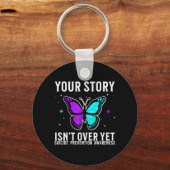 Awareness Support Prevention Awareness Month Sleutelhanger (Voorkant)