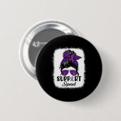 Awareness Support Squad Messy Bun Haar Vrouwen Mei Ronde Button 5,7 Cm (Voorkant /achterkant)