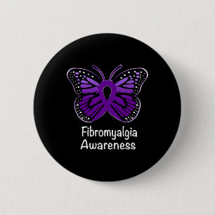 Awareness Warrior Ondersteuning Paarse Lint 2 Ronde Button 5,7 Cm
