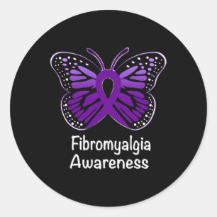 Awareness Warrior Ondersteuning Paarse Lint 2 Ronde Sticker